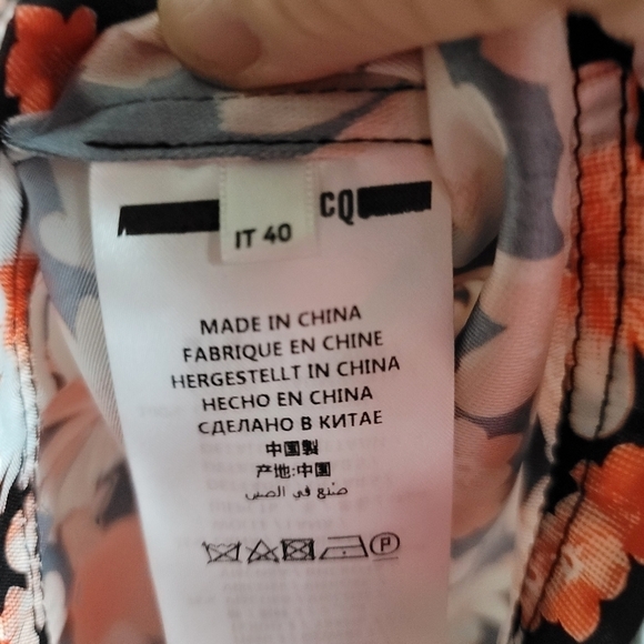 McQ Alexander McQueen Floral Plaid Hybrid Top Shirt 40 or US 4 Wool Viscose - Picture 6 of 11